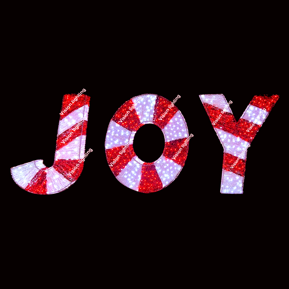 Außendekoration Landschaft IP65 Hochwertige 3D-Skulptur-LED-Buchstabenleuchte mit Weihnachtsmotiv