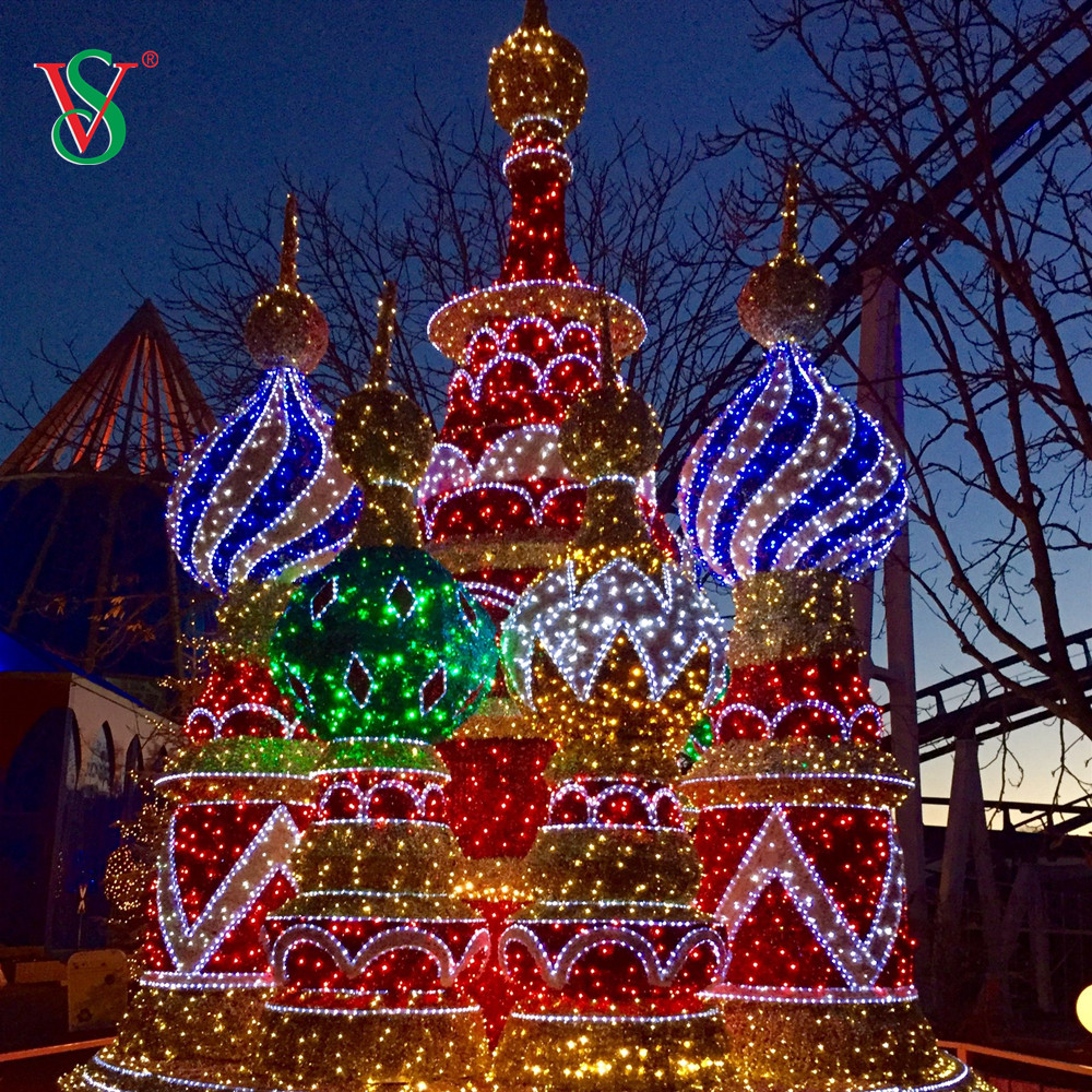 Halloween-Tag-Motivlichter im Freien, Dekoration, große Schlossturm-Skulptur, Motivlichter
