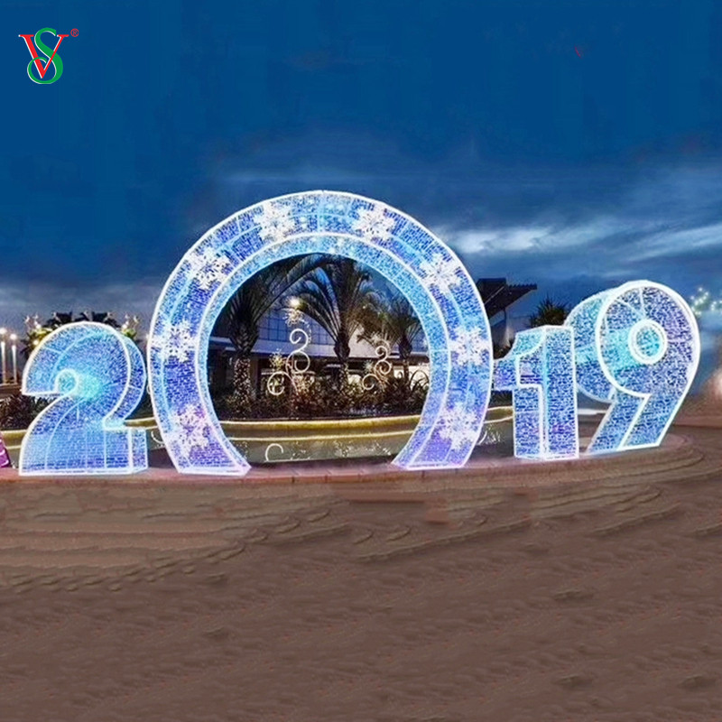 Outdoor Theme Arch Light 3D 2025 2024 2023 Walk Through Arch Motivlichter