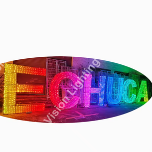 Maßgeschneiderte Buchstabenskulptur-Dekoration, RGB-Charakterlichter für die Außendekoration