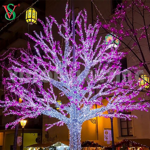 Weihnachtsbeleuchtung, dekorative weiße Zweiglichter, 3D-Motiv, Astbaum mit LED-Girlande