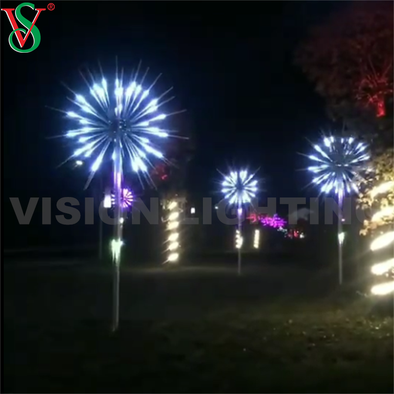Outdoor -LED -Weihnachtsdekoration 12V RGB Feuerwerk Baummotiv Licht für Straße