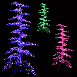 Kundenspezifisches Landschaftsmotiv Pixel DMX512 / TTL-Dekoration im Freien Chrismtas RGB-Baumlicht