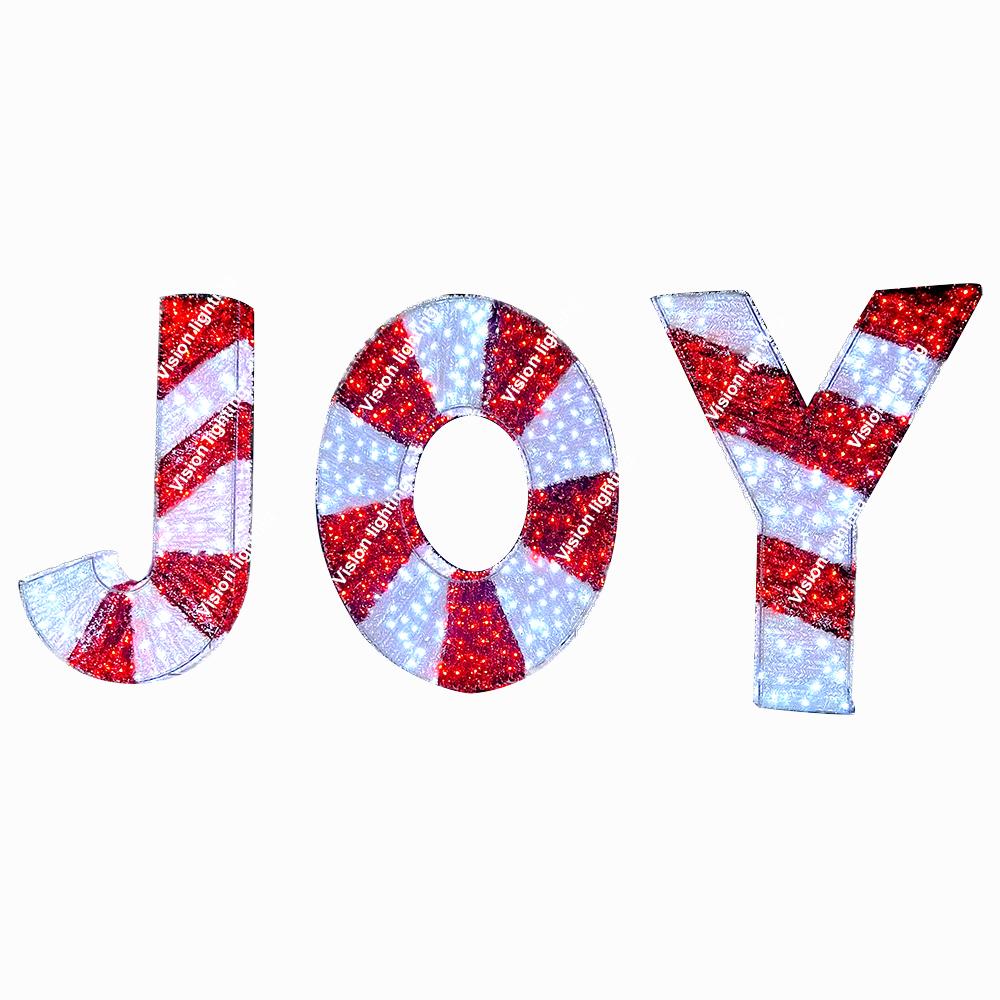 Außendekoration Landschaft IP65 Hochwertige 3D-Skulptur-LED-Buchstabenleuchte mit Weihnachtsmotiv