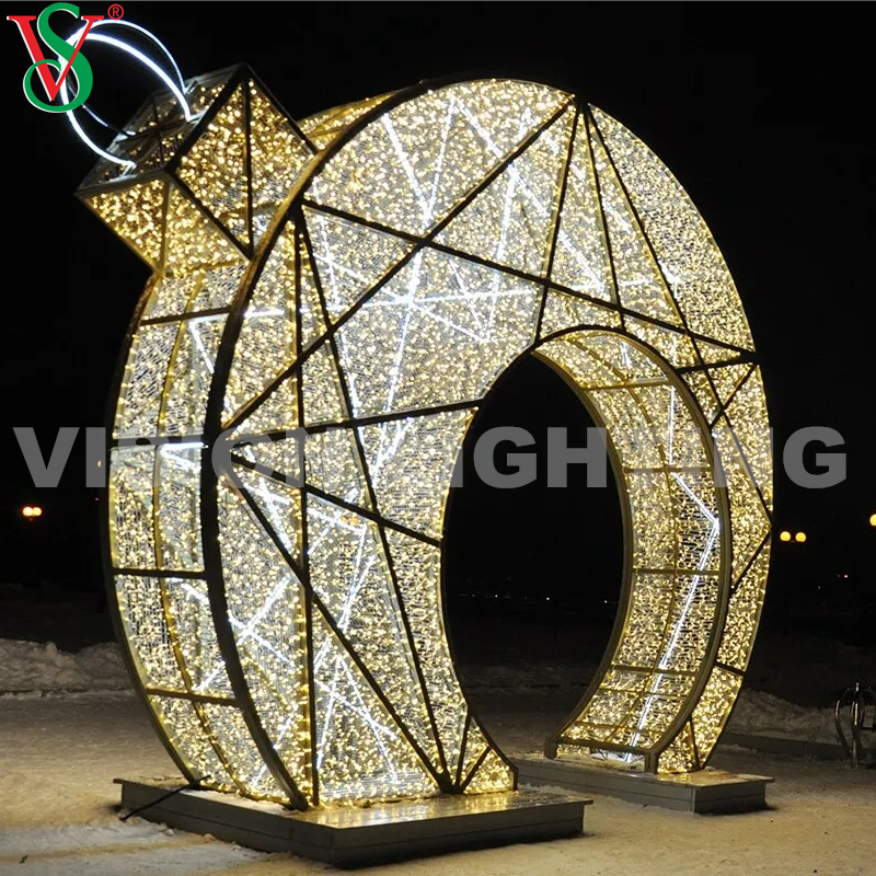 Luxus -LED -Bogenleuchten Weihnachtsmotiv -Dekoration für Outdoor Holiday Plaza Dekor