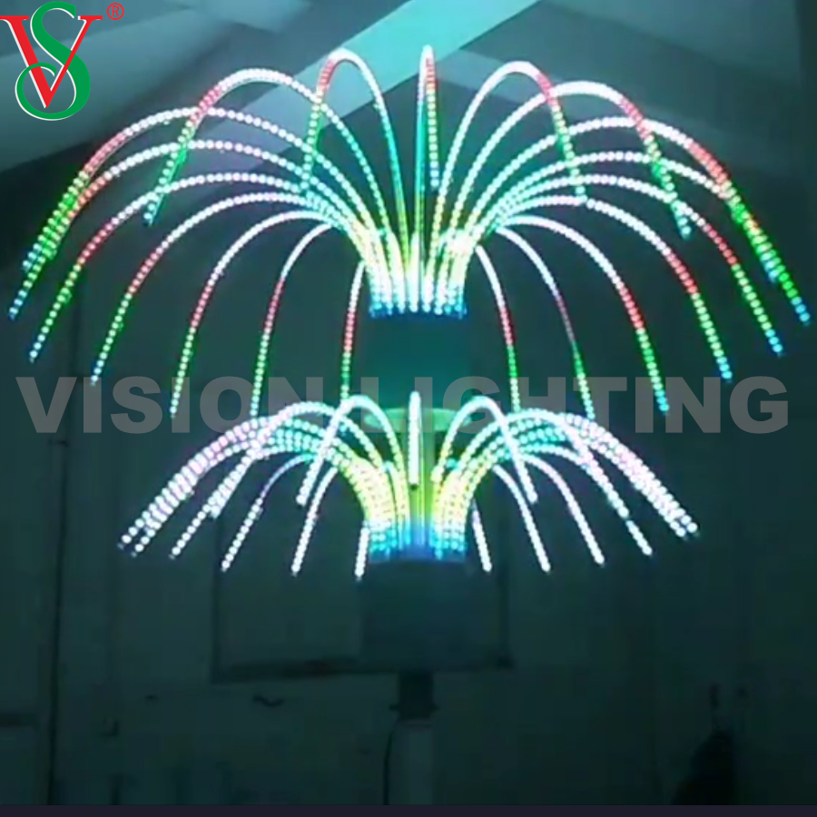 Outdoor -LED -Weihnachtsdekoration 12V RGB Feuerwerk Baummotiv Licht für Straße