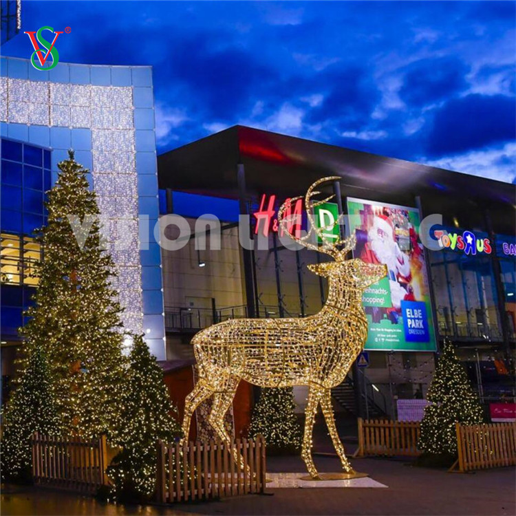 Holiday Shopping Center Weihnachten Outdoor Dekoration LED Rentiermotivlichter Lichter