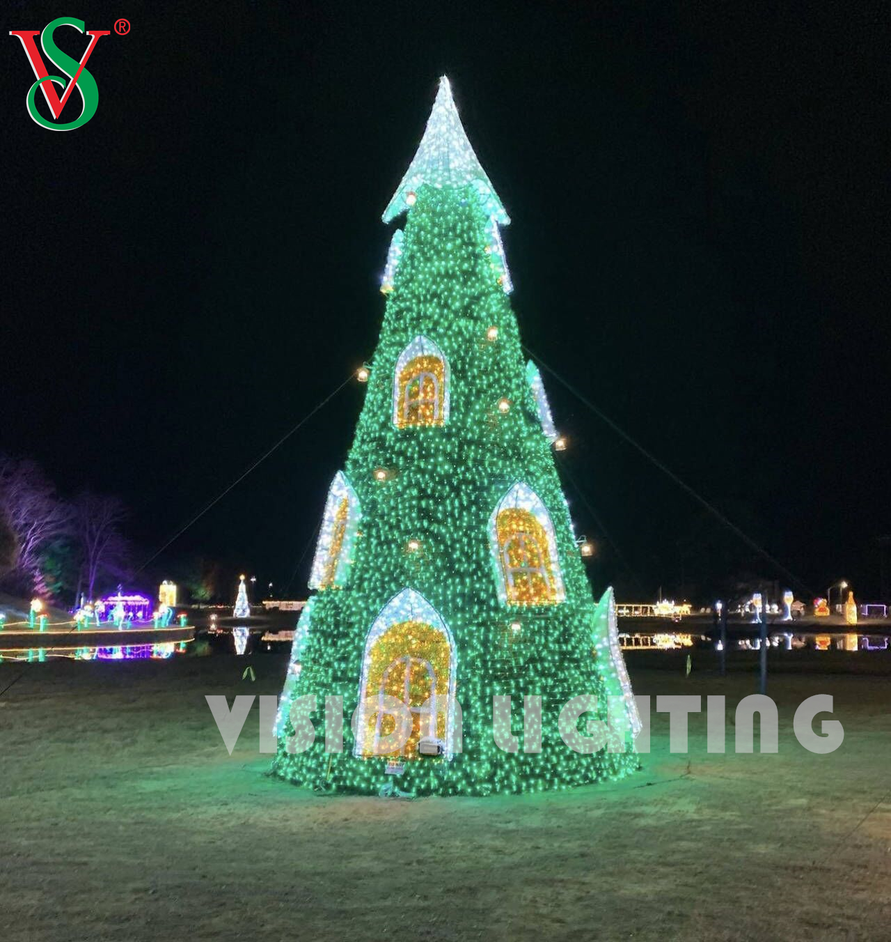 LED Outdoor Weihnachtsbaumlicht wasserdichte dekorative Beleuchtung für Stadtquadrate, Veranstaltungen und kommerzielle Displays