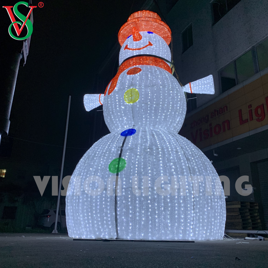 LED wasserdichte Schneemannmotiv -Licht - Weihnachtsdekoration im Freien für Gärten, Parks und kommerzielle Displays
