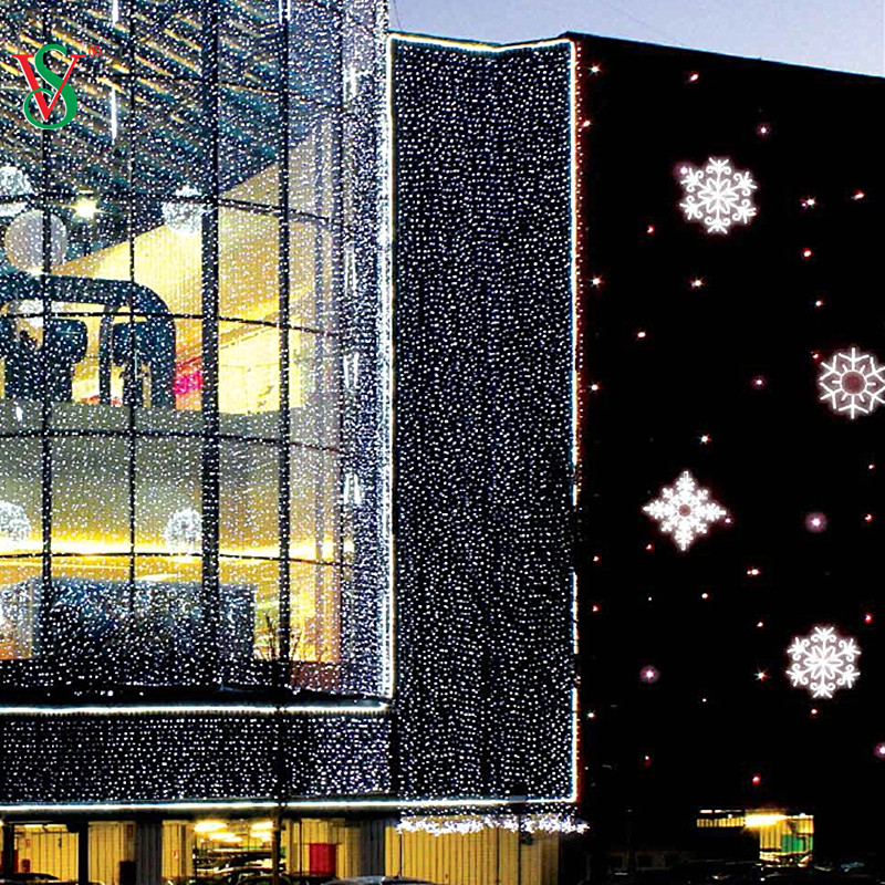 Kundenspezifisches Design Animierte LED-2D-Schneeflocke-Lichter für Weihnachtsdekoration