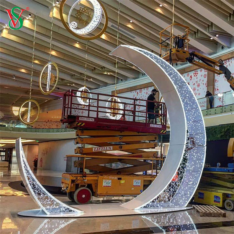 LED 3D Moon Star Motiv Light für Ramadan Mubarak Eid Urlaubsdekoration