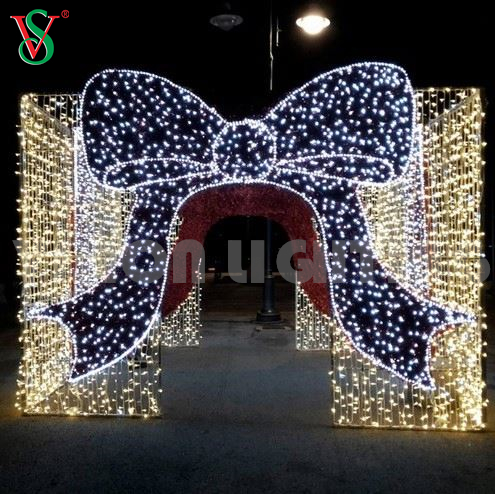 Weihnachtsdekoration Outdoor 3D Giant Beleuchtete Geschenkbox Motivlichter für Plaza